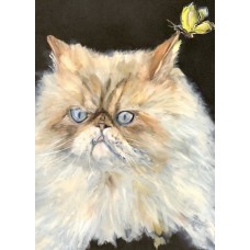 “Cat Austin” – Original Cat Portrait Painting, Oil on Canvas | Marina Stognieva